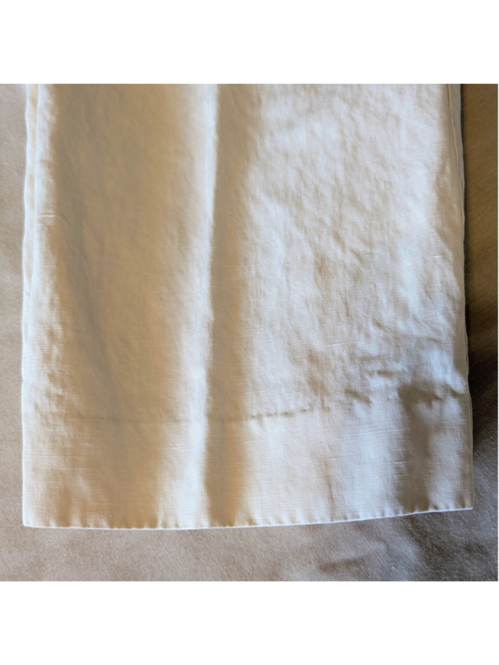 Liz Claiborne LizGolf Silk Linen Pants Beige Straight Leg Minimal Quiet Luxury - Picture 10 of 12